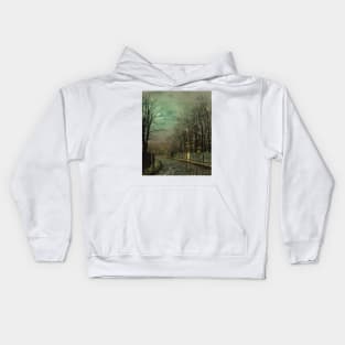 The Tryst by John Atkinson Grimshaw Kids Hoodie